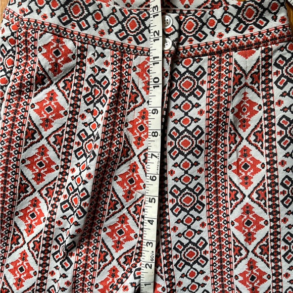 Vintage 1960s Hungarian or Ukrainian embroidered high waisted flare pants - Picture 6 of 7